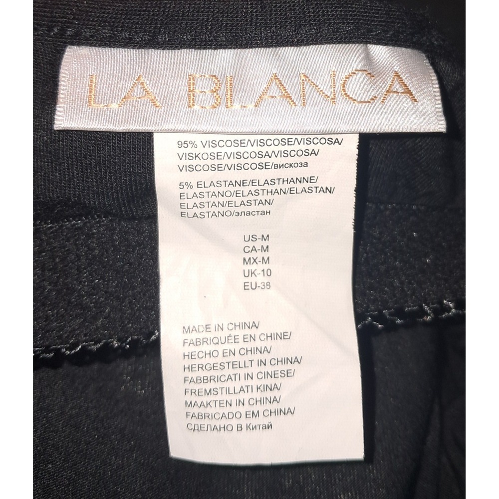 La Blanca Resortwear Black Swimsuit Cover,‎ 59" Long, 43" Slit on each side - Picture 7 of 9
